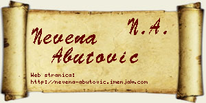 Nevena Abutović vizit kartica